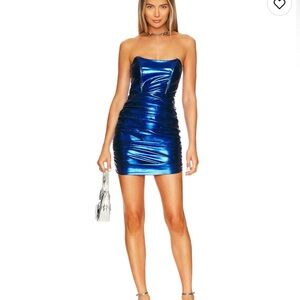 Superdown NWT Shiny Blue Mini Dress